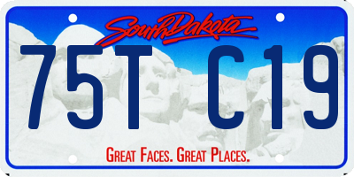 SD license plate 75TC19