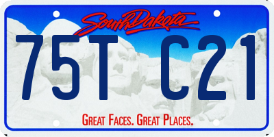 SD license plate 75TC21