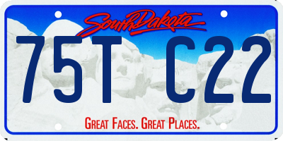 SD license plate 75TC22