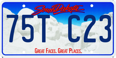 SD license plate 75TC23