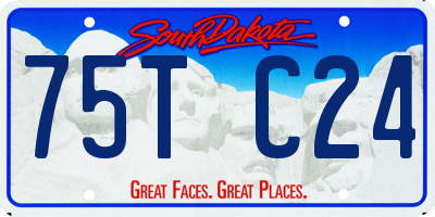 SD license plate 75TC24