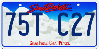 SD license plate 75TC27