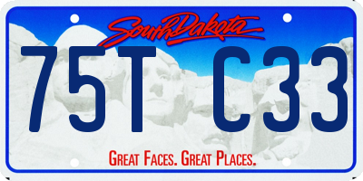 SD license plate 75TC33