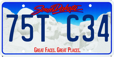 SD license plate 75TC34
