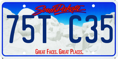 SD license plate 75TC35