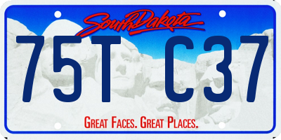 SD license plate 75TC37