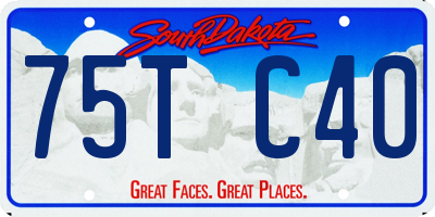 SD license plate 75TC40