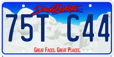 SD license plate 75TC44