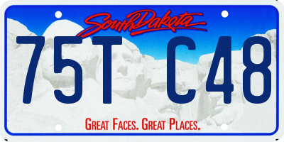 SD license plate 75TC48