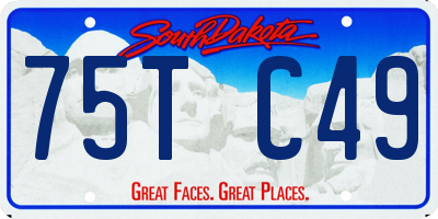 SD license plate 75TC49