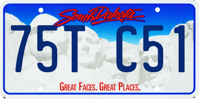 SD license plate 75TC51