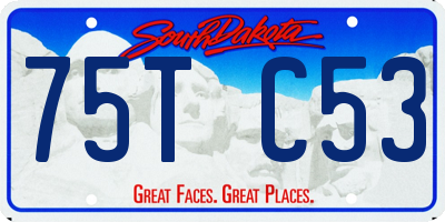 SD license plate 75TC53