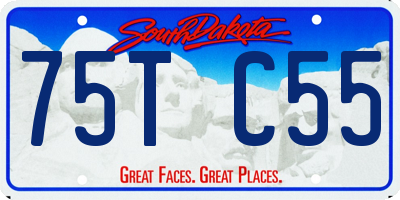 SD license plate 75TC55
