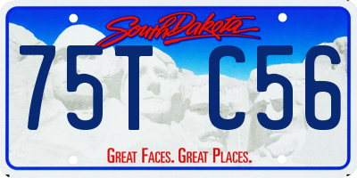 SD license plate 75TC56
