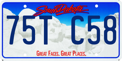 SD license plate 75TC58