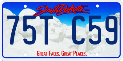 SD license plate 75TC59