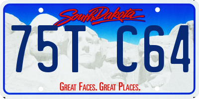 SD license plate 75TC64