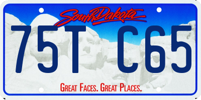 SD license plate 75TC65