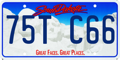 SD license plate 75TC66