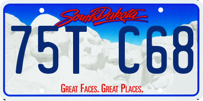 SD license plate 75TC68