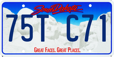 SD license plate 75TC71
