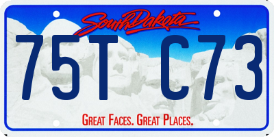 SD license plate 75TC73