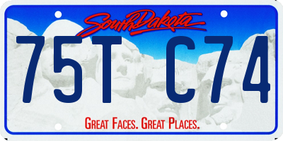SD license plate 75TC74