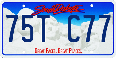 SD license plate 75TC77