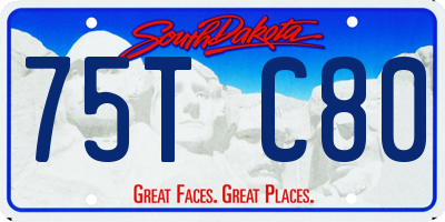 SD license plate 75TC80