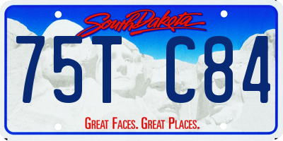 SD license plate 75TC84