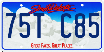 SD license plate 75TC85
