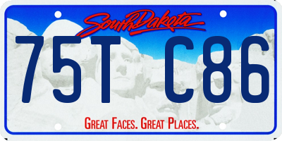 SD license plate 75TC86