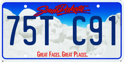 SD license plate 75TC91