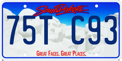 SD license plate 75TC93