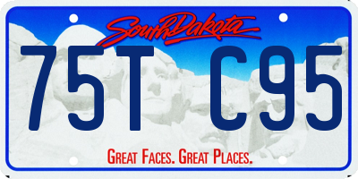 SD license plate 75TC95