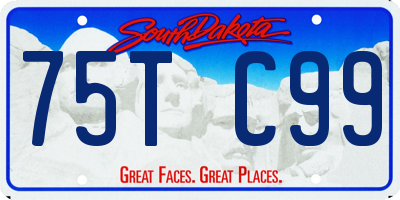 SD license plate 75TC99