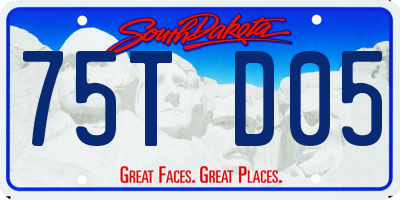SD license plate 75TD05