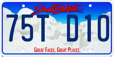 SD license plate 75TD10