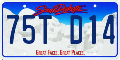 SD license plate 75TD14