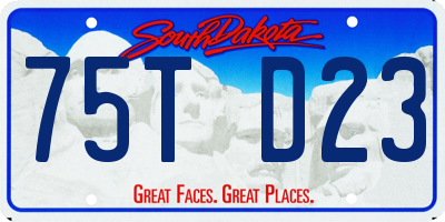 SD license plate 75TD23