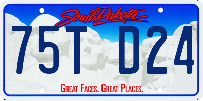 SD license plate 75TD24