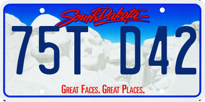SD license plate 75TD42