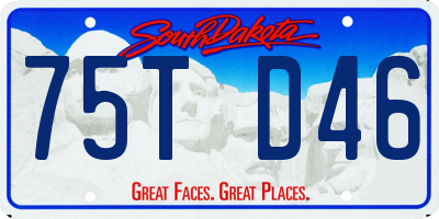 SD license plate 75TD46