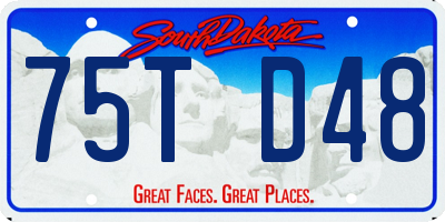 SD license plate 75TD48