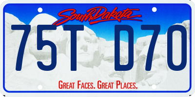 SD license plate 75TD70