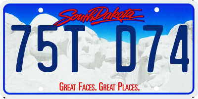 SD license plate 75TD74