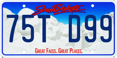 SD license plate 75TD99