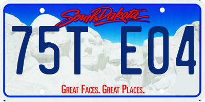 SD license plate 75TE04