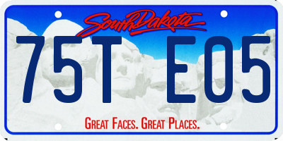 SD license plate 75TE05