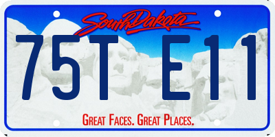 SD license plate 75TE11